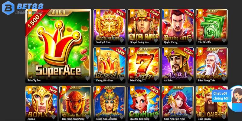 Kho game của Bet88 vô cùng phong phú